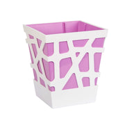 Vaso per Piante Quadrato Mosaic Quadro 17 Idel Interno Esterno Auto Irrigazione Colore: Bianco/Viola
