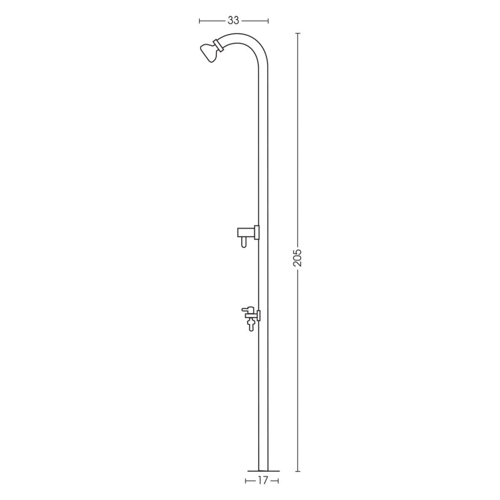 Doccia da Giardino con Rubinetto Belfer 42D1 Acciaio Inox
