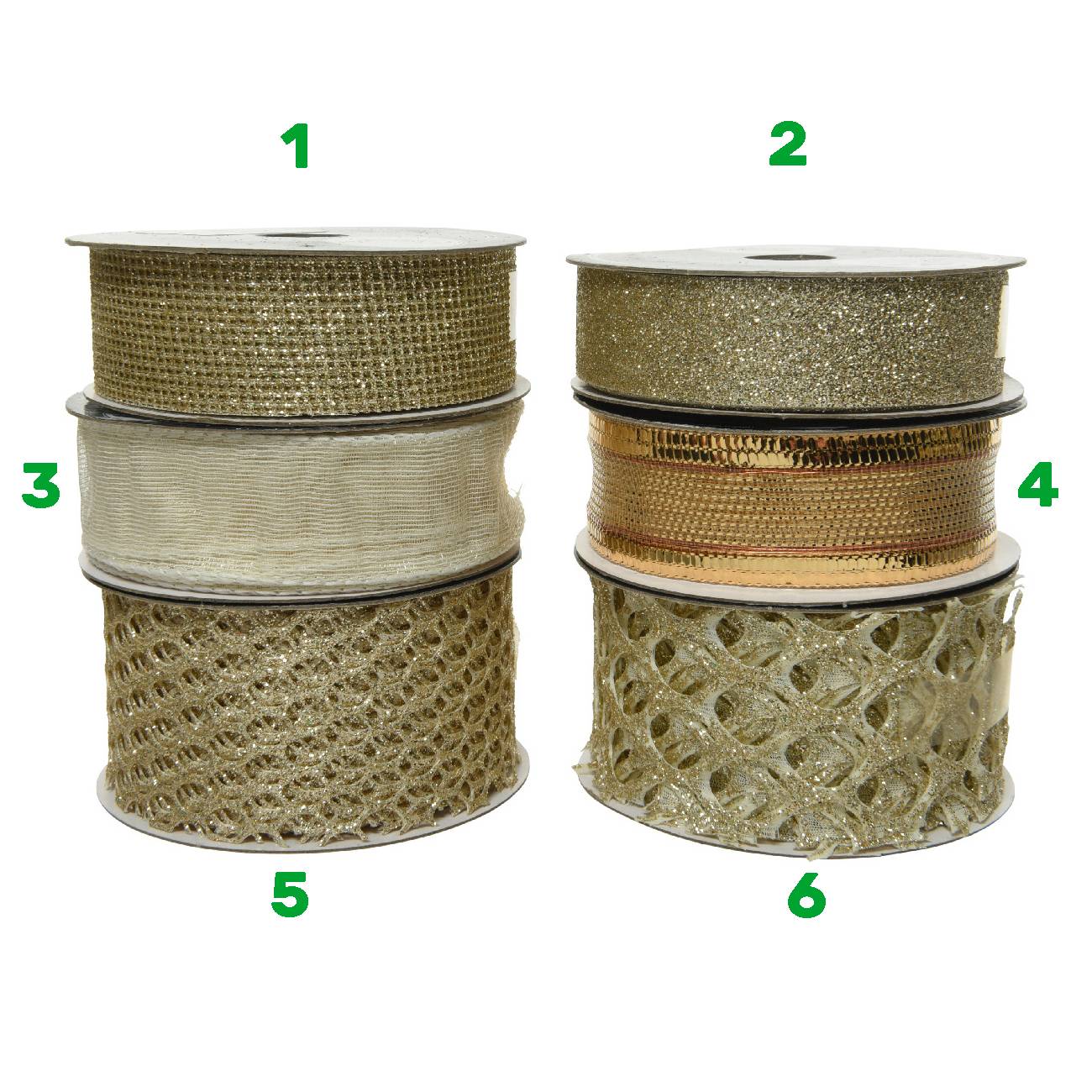 NASTRI 6 COLORI ASS WHITE/GOLD