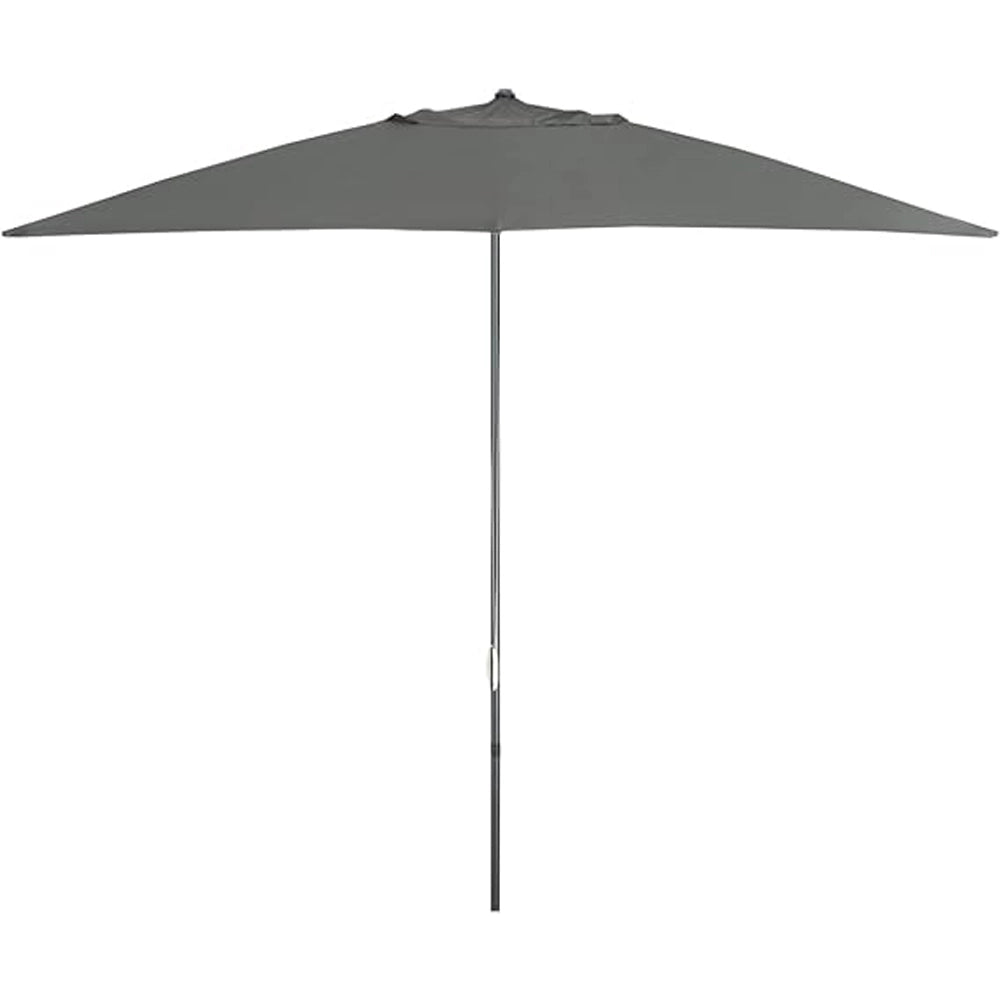 Ombrellone Giardino Palo Centrale 3x2 Metri Grigio con 6 Stecche da Esterno