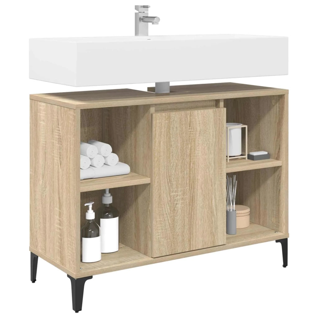 Armadio sottolavello con porta Rovere Sonoma 80 x 33 x 60 cm