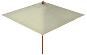 Ombrellone da Giardino 2,2x2,2 m Palo Ø48 mm in Legno Telo in Acrilico Danieli Bangkok Ecrù