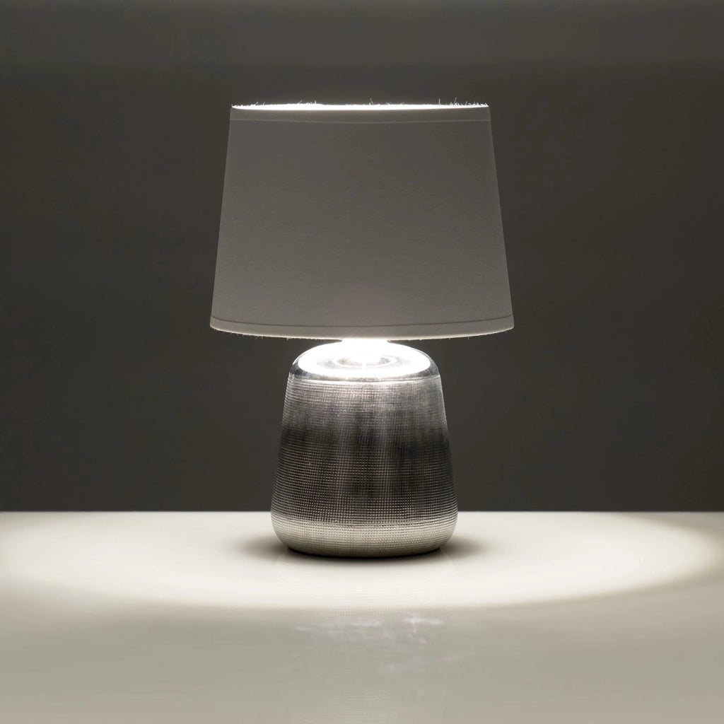 Lampada da tavolo RAQUEL bianco/argento