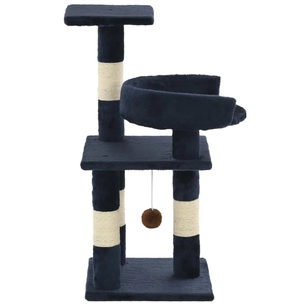 Albero per Gatti con Tiragraffi in Sisal 65 cm Blu CFW6023393