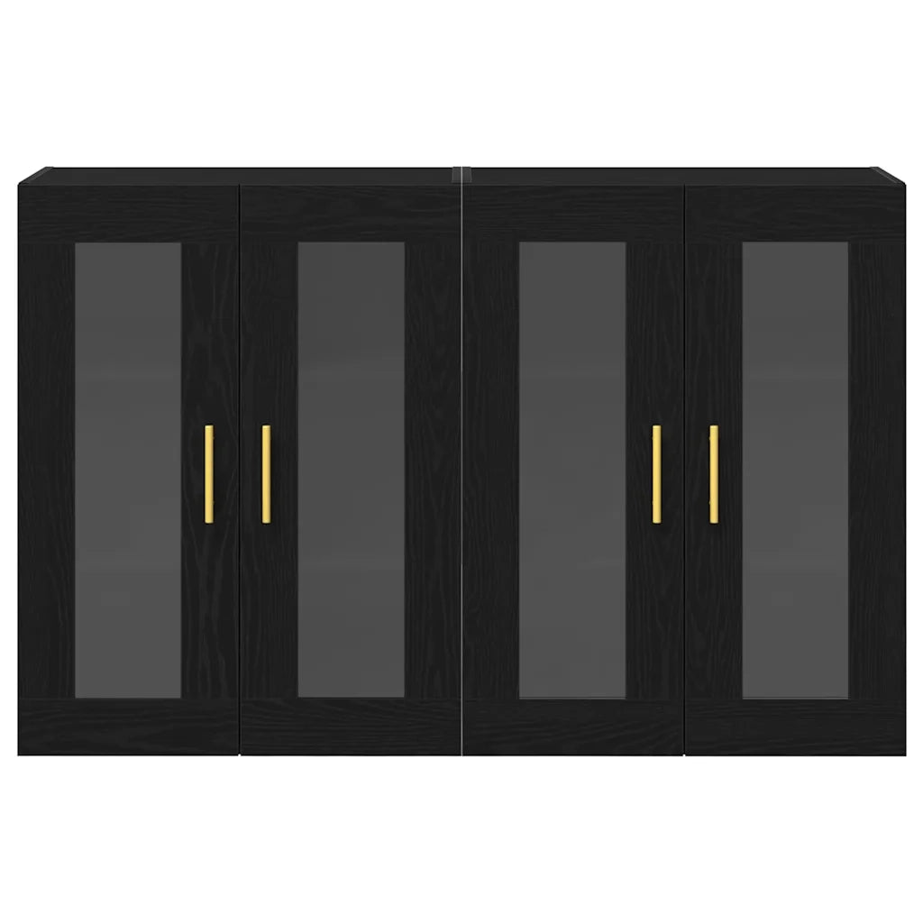 Armadi da Parete 2 pcs Rovere Nero 69,5 x 34 x 90 cm 3334307