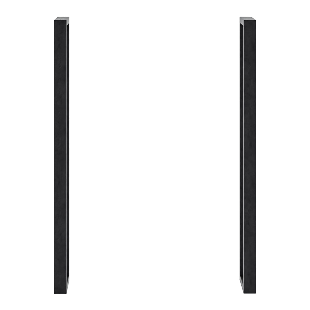Set di 2 Gambe Kauniainen per Mobili Fai da Te Altezza 87 cm Acciaio Nero [en.casa]