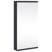 Armadietto Angolare con Specchio da Bagno-Mobiletto a specchio Grigio 30x24x60 cm