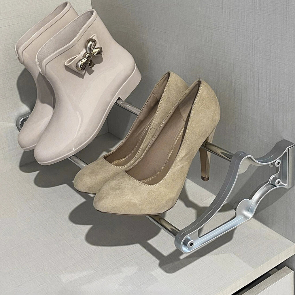 Porta Scarpe Self per Interno Armadio Imballo 1 Pezzo Verniciato Alluminio Acciaio e Emuca