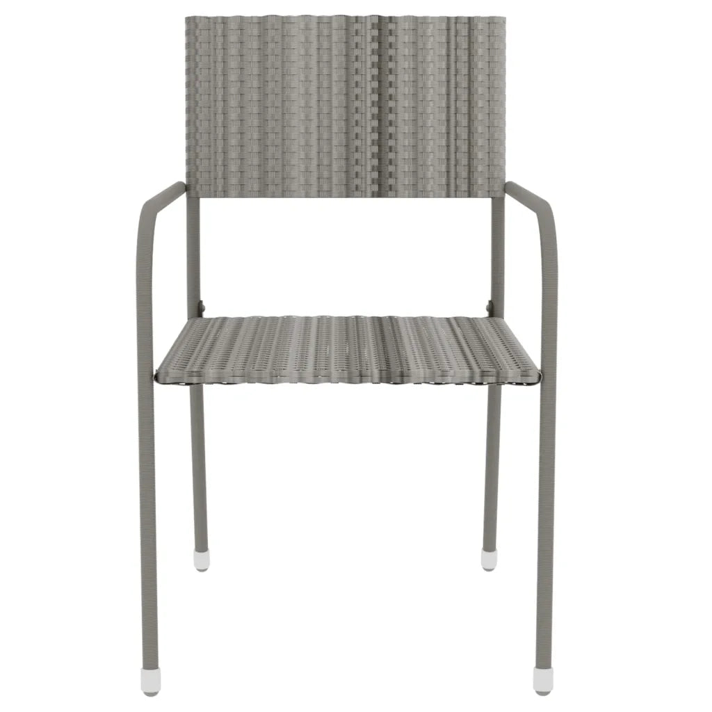 Set Mobili da Pranzo per Giardino 3 pz in Polyrattan Grigio 3098034