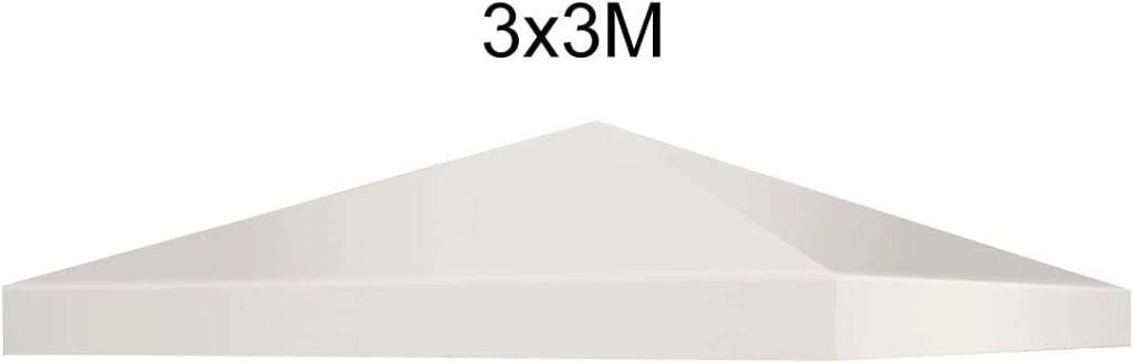 Tetto di Ricambio, per Gazebo Giardino di 3 x 3 M, Doppio/Singolo Strato, in Tessuto Poliestere, per Cortile/Spiaggia/Parco, 3 Colori e 2 Stili