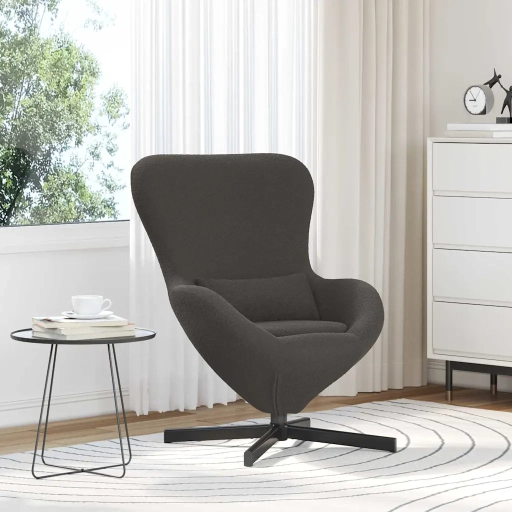 Divano Sedia-Poltrona uovo Grigio scuro 63 x 73 x 90 cm Tessuto 837996