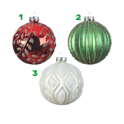 Palla bianca-rossa-verde 10 cm