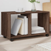 Mobiletto con Ruote Rovere Marrone 72x33x42,5 cm in Truciolato 853143
