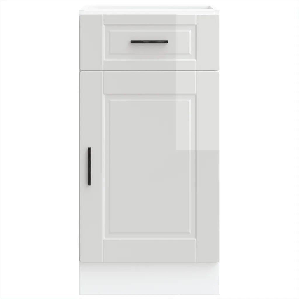 Base da Cucina Porto Bianco Lucido in Legno Multistrato 853949