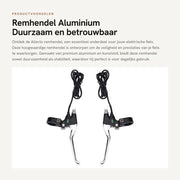 Remmella in alluminio - Duraturo e affidabile - Nero - Componenti per bicicletta elettrica - Adatto per biciclette elettriche - a forma di L