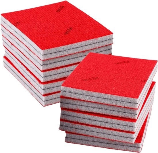 Set di spugne per pulire 18 pezzi - Dimensione della polvere 400-3000 - Spugne per pulire riutilizzabili - Costruzione secca Metallo Legno - Mobili Piallatura .