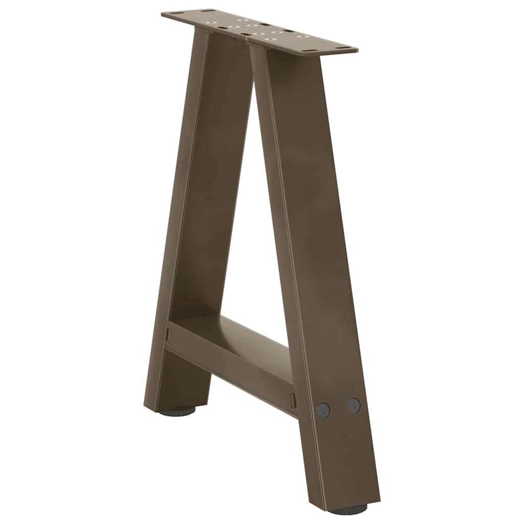 Set di 2 gambe per tavolino da caffè a forma di A 38 x 42-43 cm stabilità ottimale estetica moderna acciaio nero 02_0057111
