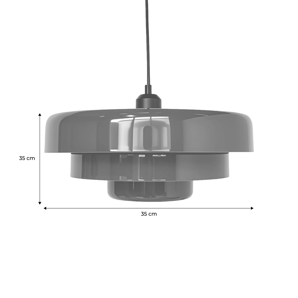 Sospensione interna metallo, ø35cm, blu chiaro