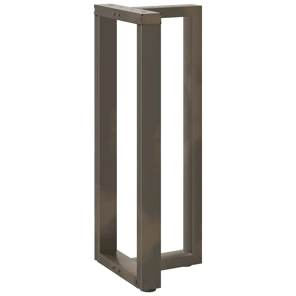 Gambe per tavolo da bar a forma di T 2 pz nere 50x35x(100-101) cm in acciaio 4013091
