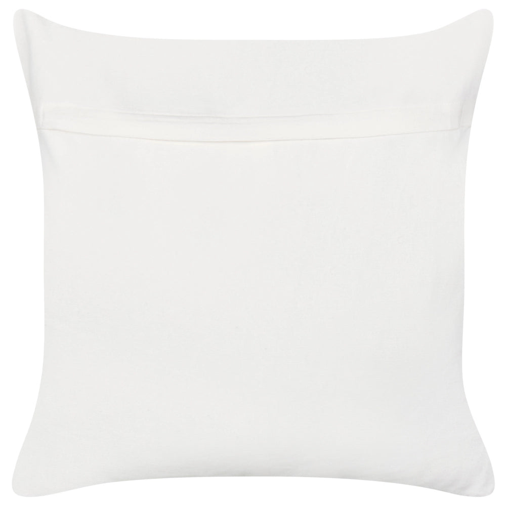 Cuscino decorativo fatto a mano con ricamo floreale Bianco e rosa 45 x 45 cm sfoderabile con imbottitura