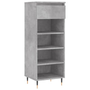 Scarpiera | Mobile per scarpe Grigio Cemento 40x36x105 cm in Legno Multistrato