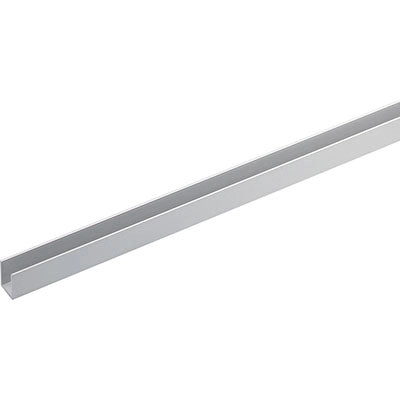 PROFILO CANALINA SINGOLA ARCANSAS - ALLUM ARGENTO S.MM 1,0 MM  8X8 H.CM 200- 5 pezzi