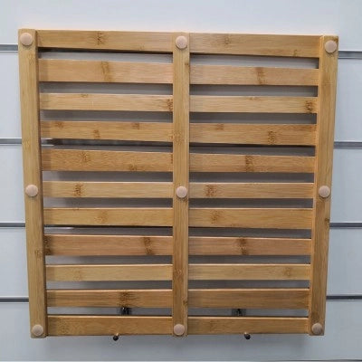 Pedana Doccia Quadrata in Legno di Bambù 50x50 cm