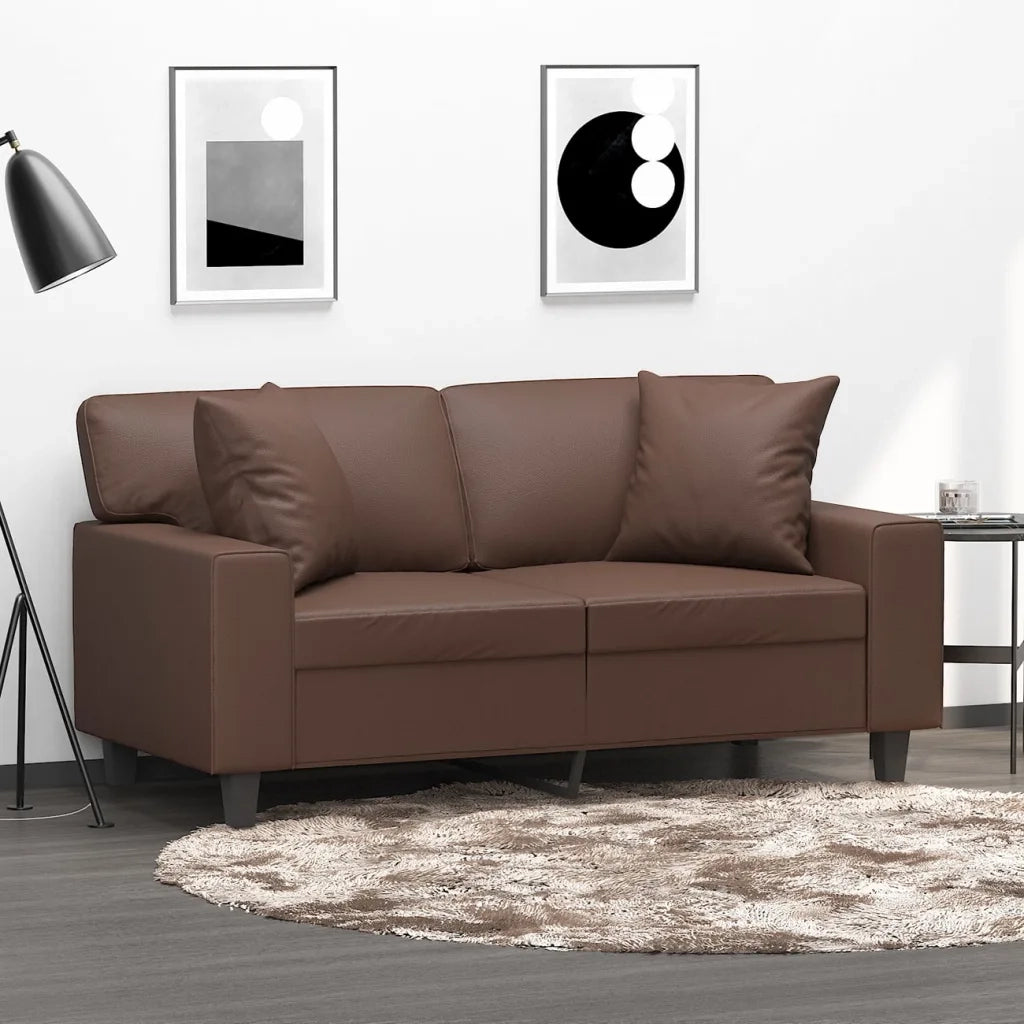 Cuscini Decorativi 2 pz Marrone 40x40 cm in Similpelle CFW2506907