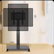 Scaffale TV portatile con ruote per schermo da 32 a 75 pollici, rotazione da paesaggio a ritratto, carico di 40 kg, carrello TV con ruote per schermi da 32 a 55 pollici
