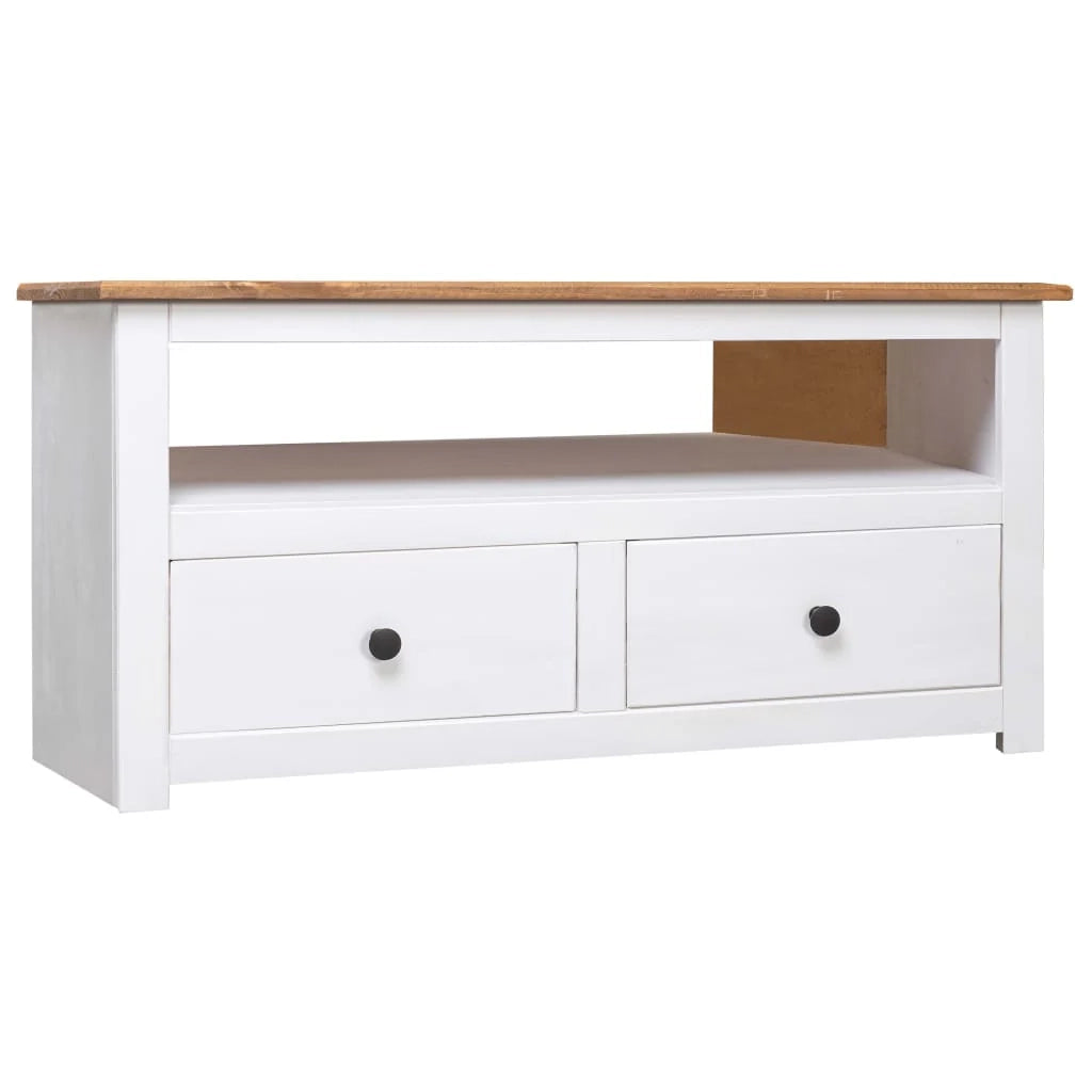 Mobile TV multimediale mensola TV credenza mobile TV sala da pranzo soggiorno angolo camera da letto 93 x 49 x 49 cm Pino assortimento Panama White 02_0027587
