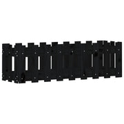 Fioriera | Cassetta per fiori | Vaso Giardino a Recinzione Nera 100x30x30cm Massello Pino