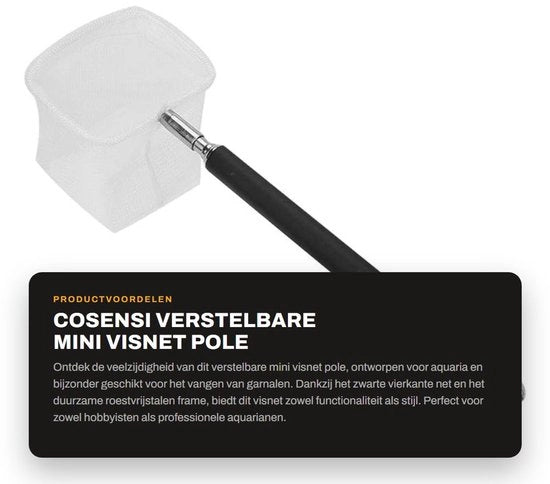 Rete adattabile per acquario - Mini Rete per Acquario - Rete a Maglia Nera - Attrezzatura per la Casa - Qualità e Funzionalità - Codice prodotto: Visnet - Modello: Mini Visnet - Materiale: Mesh Nera - Dimensioni: [specifiche tecniche]