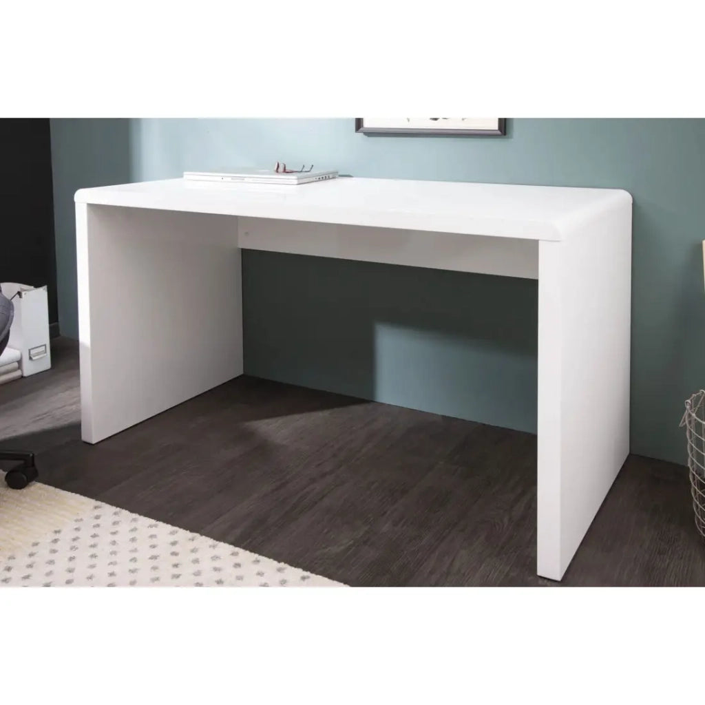 Scrivania retta SVEA 120 cm bianco lucido – Design pulito e contemporaneo