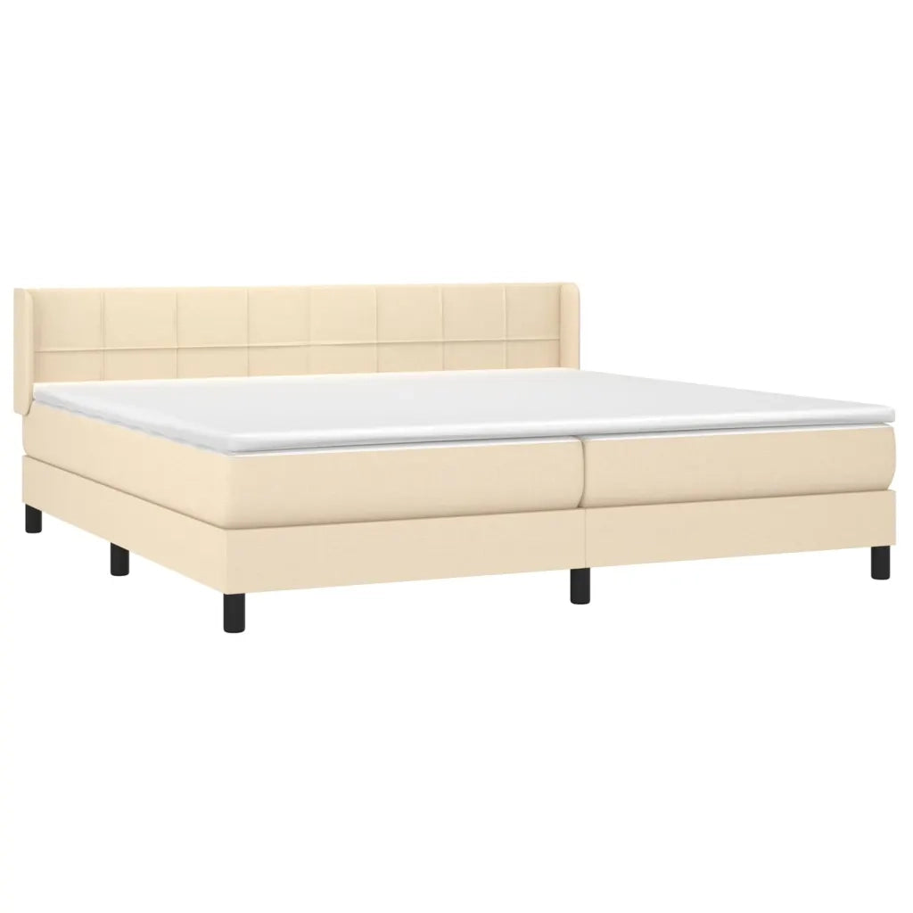 Giroletto a Molle con Materasso Crema 200x200 cm in Tessuto cod mxl 63078