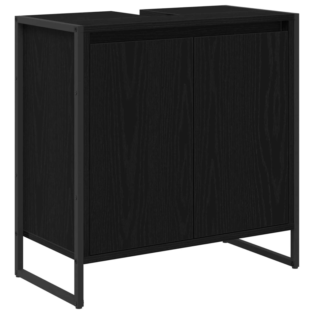 Mobile da Bagno Rovere Nero 60 x 30 x 60 cm Legno multistrato 886486