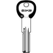 CHIAVE PUNZONATA AGB AGB8DZ SILKY SILCA - OTTONE NICHELATO- 5 pezzi