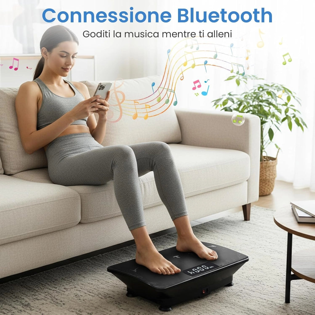 Pedana Vibrante per Casa, Piattaforma Fitness Oscillante con 10 Livelli di Velocità, Modalità Sensore di Gravità e Display LED, Pedana Oscillante per Gambe, Glutei e Addome