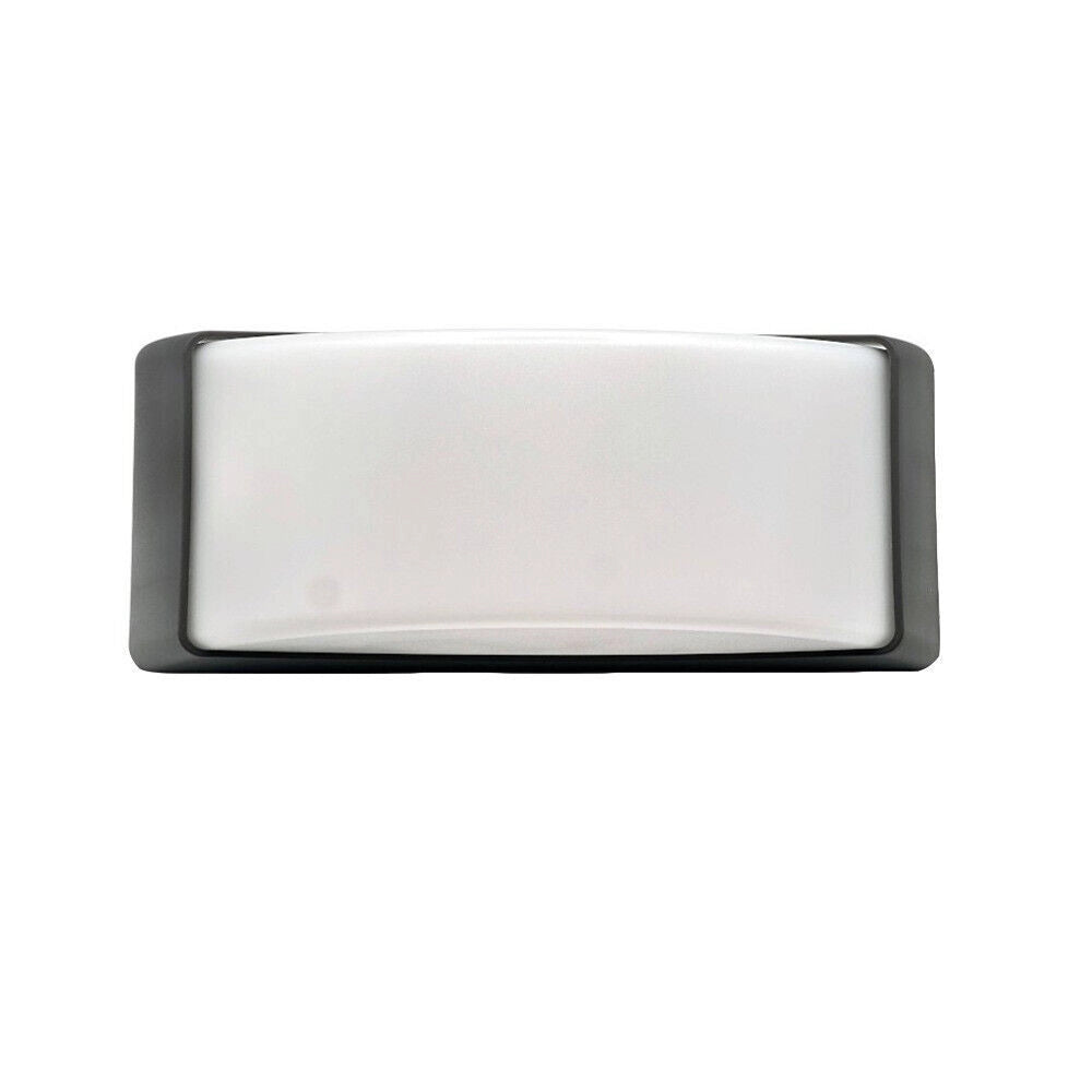 Trade Shop - Applique A Parete Per Esterno Lampada Da Muro Balconi Terrazzo Attacco E27 Ip54 567wb-h320 - Grigio Scuro