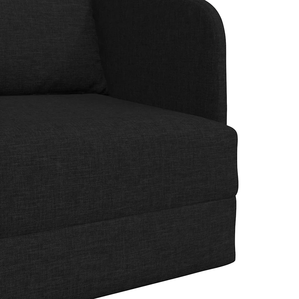 Divano letto-Sofa Letto-Daybed Nero 65 x 80 x 83 cm Tessuto