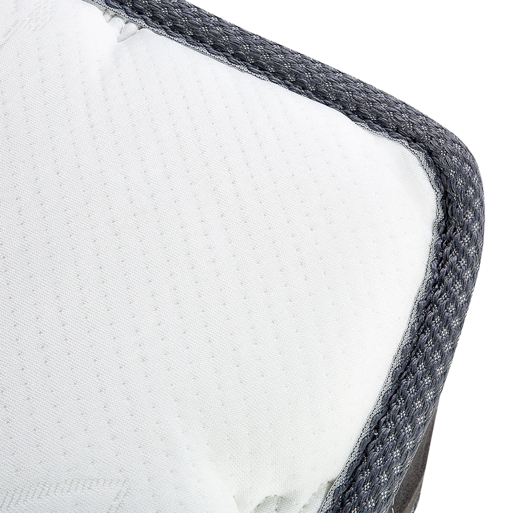 Materasso a molle insacchettate bianco con tessuto di bambù grigio matrimoniale 140 x 200 cm medio Firm 5 Zone