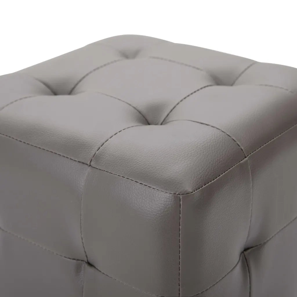 Comodini 2 pz Grigio 30x30x30 cm in Similpelle cod mxl 30766