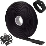 Cavi elettrici 5 m - Cavo in acciaio - Cavo con chiusura a clip - Cavo con 25 clip - Cavo con chiusura robusta - Cavo con chiusura regolabile