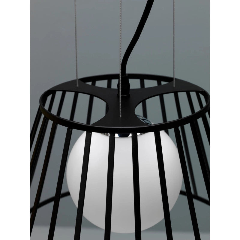 Lampada a sospensione Cage Ø.20/35cm X Ø.20/35cm H 120cm Stones