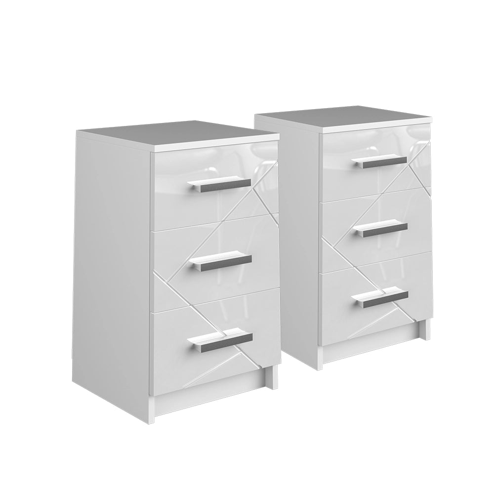 Vicco Comodini camera da letto Bianco 35.5 x 66 cm Set di 2