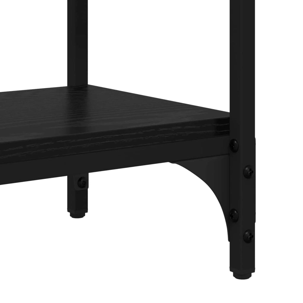 Tavolo consolle Rovere Nero 80 x 29 x 75 cm Legno multistrato