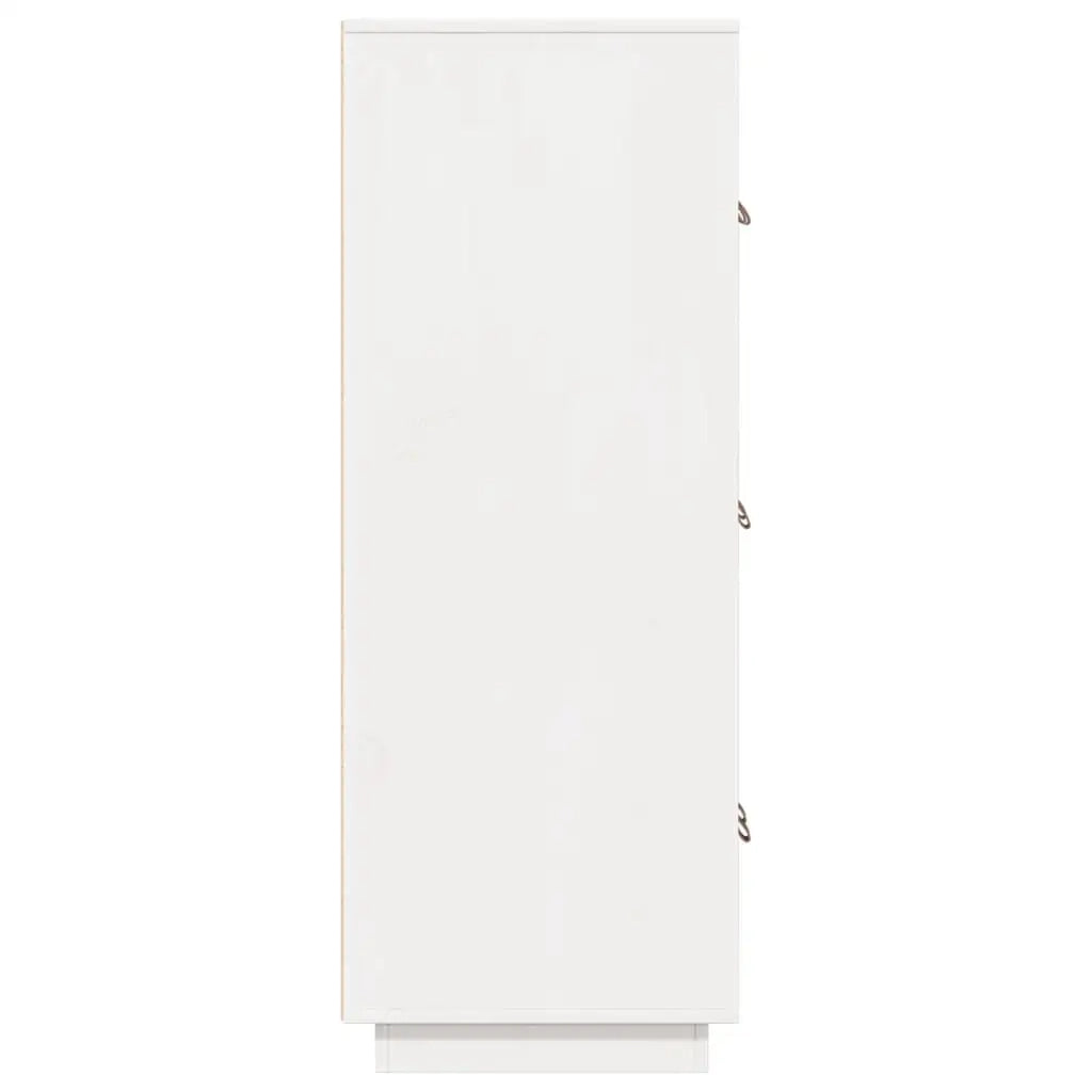Credenza Bianca 67x40x108,5 cm in Legno Massello di Pino 820173
