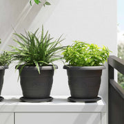 Vasi per Piante 24 pcs Nero Ø 22 x 18 cm Plastica 3403285