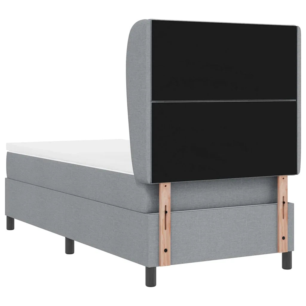 Letto a molle con materasso Grigio chiaro 90 x 200 cm Tessuto 3340606