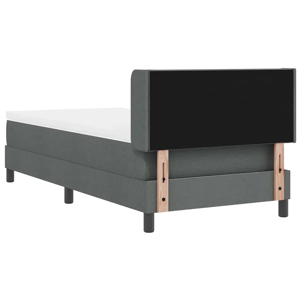 Letto box spring con materasso-Struttura Letto con materasso Grigio scuro 90 x 190 cm 101134