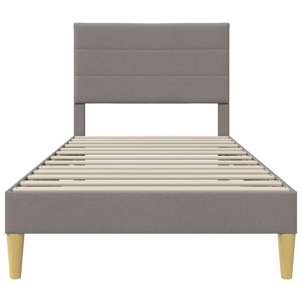 Struttura del letto con testiera Tortora 90 x 200 cm Tessuto 42027562